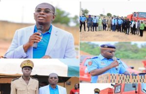 SAN PEDRO: Endommagés par des populations en colère. FÉLIX ANOBLÉ REMET 03 VÉHICULES D’INTERVENTION RÉPARÉS AUX SAPEURS-POMPIERS CIVILS