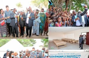 PortBouet: Les cérémonies d’inauguration du l’EPP ADJAHUI-COUBÊ 4 et du Centre de santé ont eu lieu ce Jeudi 10 Décembre 2020 dans le village d’Adjahui.