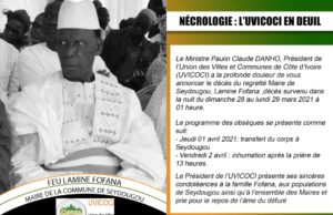 NÉCROLOGIE : L’UVICOCI EN DEUIL