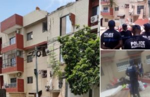 Mairie de Cocody: Effondrement de la façade d’un immeuble à la Riviera Bonoumin