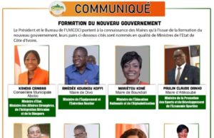 Nomination: Félicitations aux Maires-Ministres du nouveau gouvernement