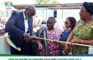 Commune de Cocody: Groupe scolaire Cocody Sud 1 et 2 Le maire Jean-Marc Yacé offre une cantine aux élèves